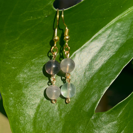 Fluorite Beaded Earrings
