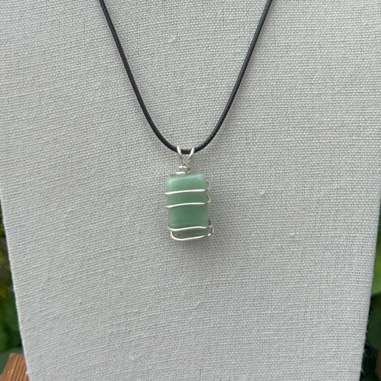 Green Aventurine Wrapped Pendant