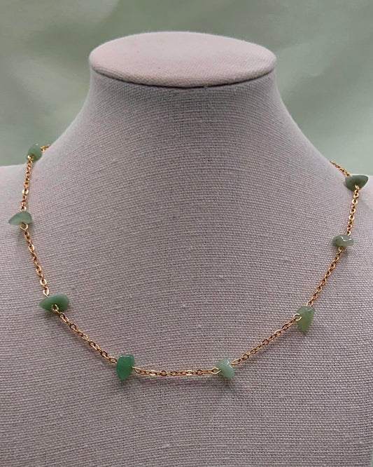 Dainty Green Aventurine Chain