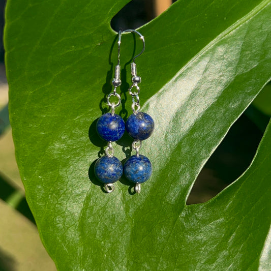 Lapis Lazuli Beaded Earrings