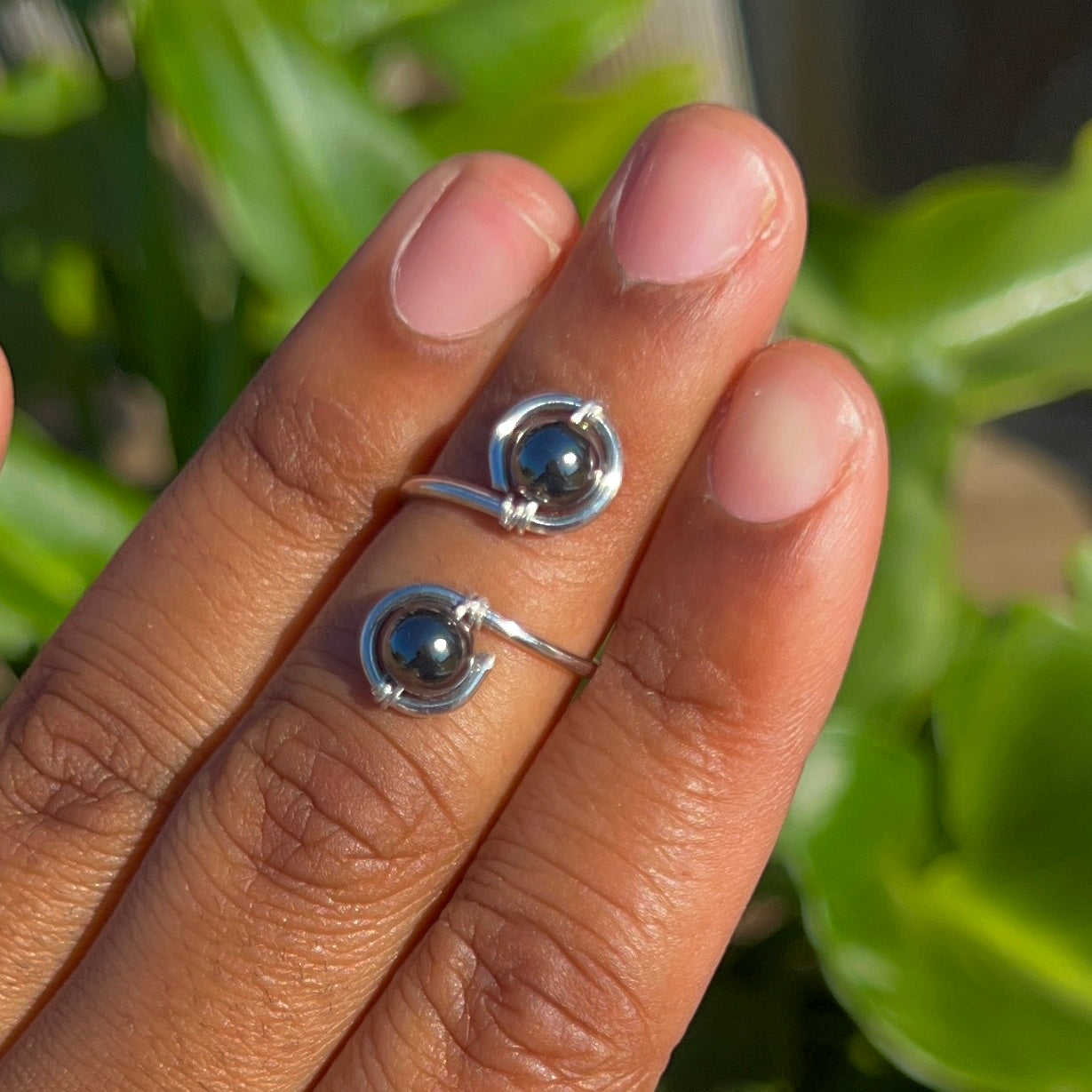 Adjustable Crystal Rings