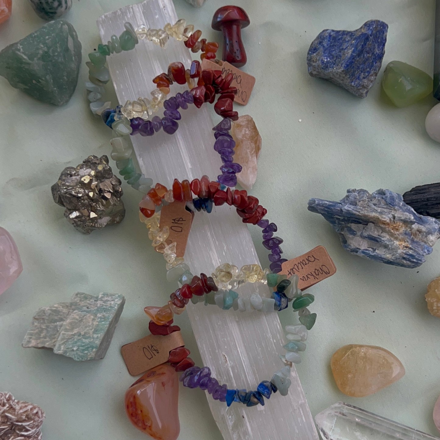 Chakra Crystal Chip Bracelet