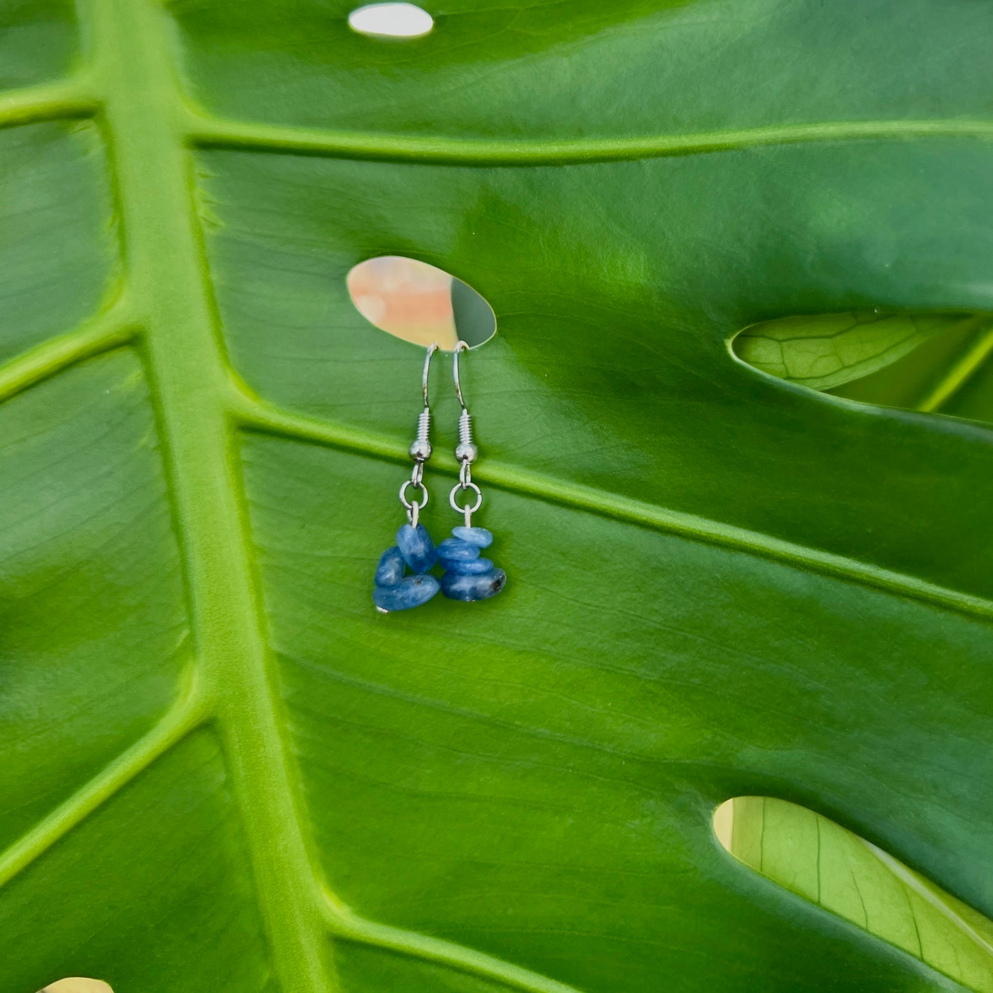 Kyanite Crystal Chip Earrings