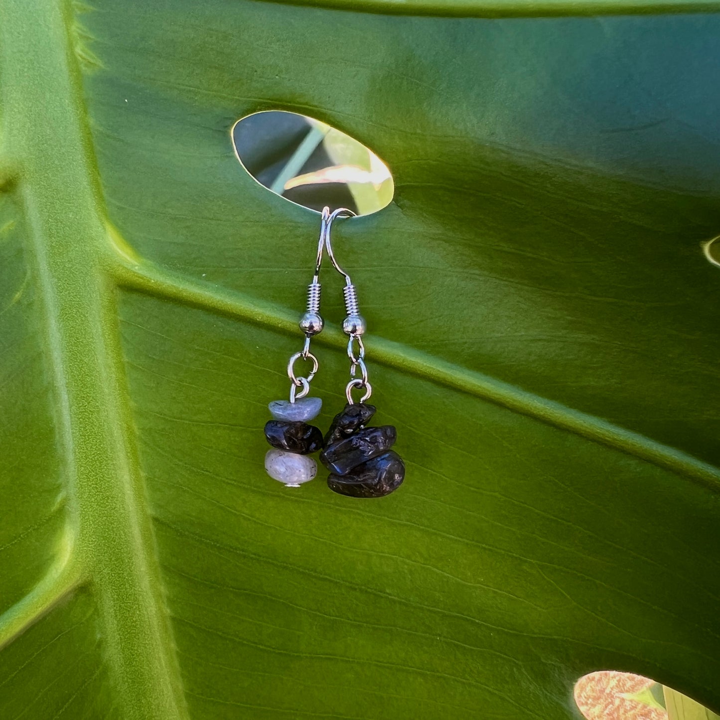 Labradorite Crystal Chip Earrings