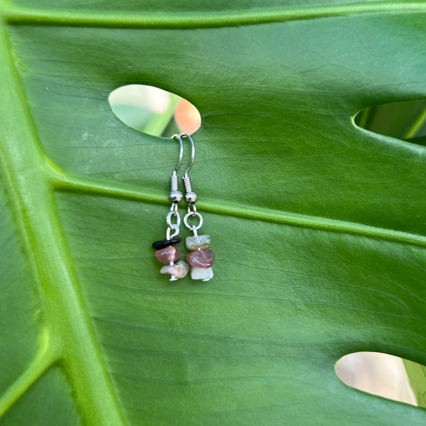 Tourmaline Crystal Chip Earrings