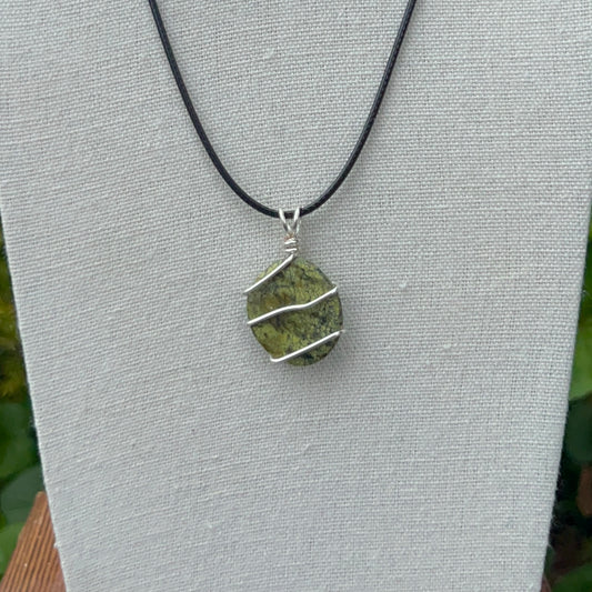 Kambaba Jasper Wrapped Pendant