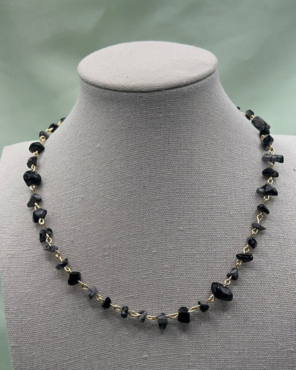 Snowflake Obsidian Choker