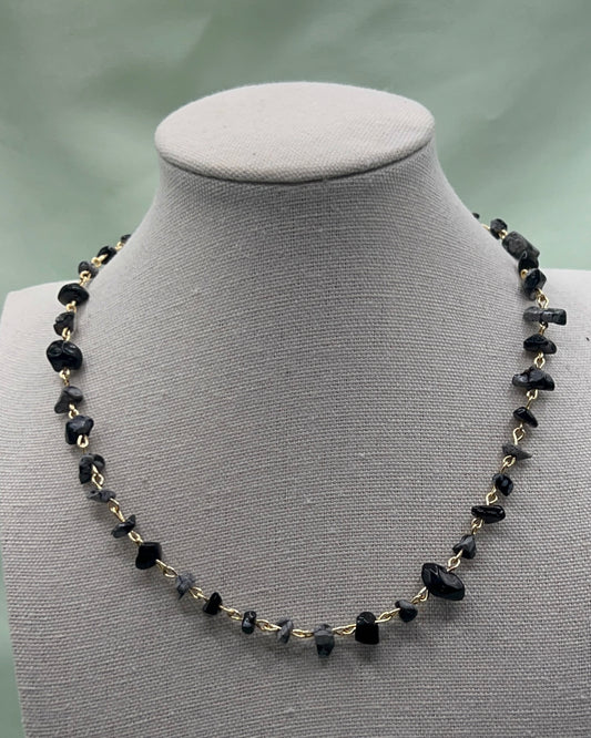 Snowflake Obsidian Choker