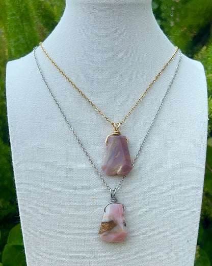 Pink Opal Pendants