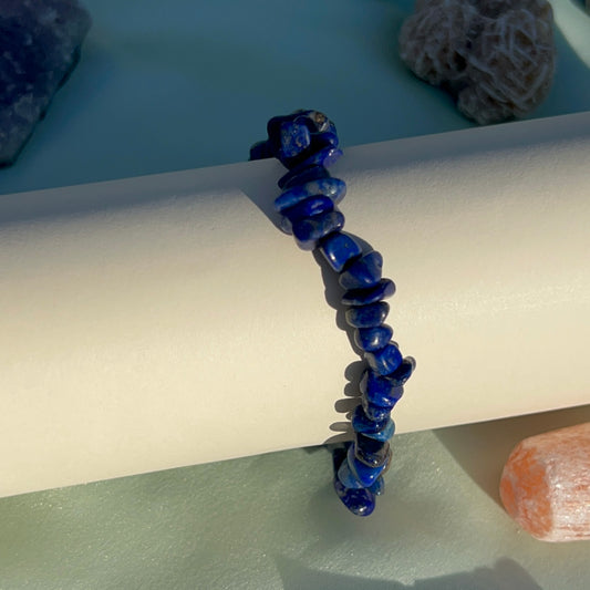 Lapis Lazuli Crystal Chip Bracelet