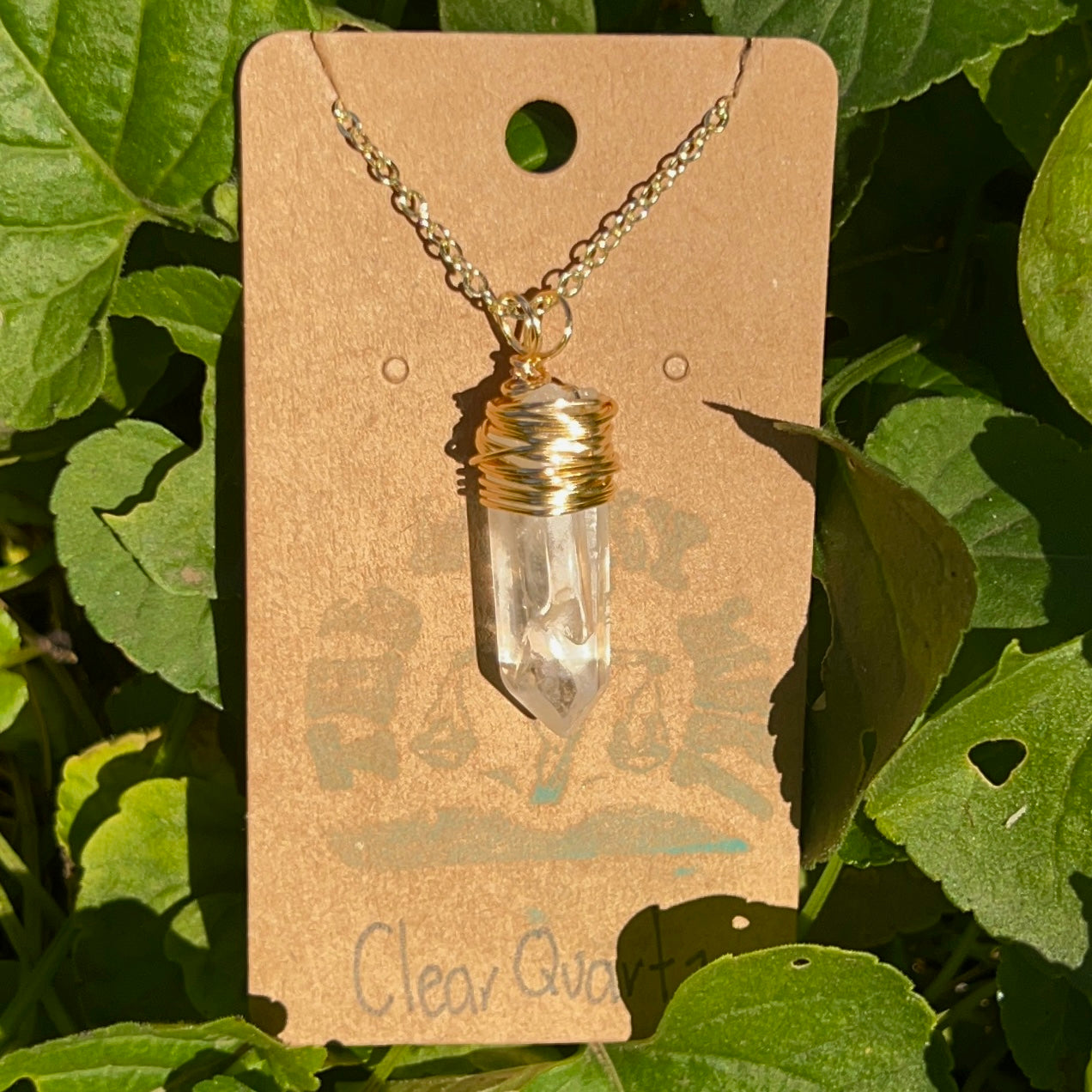 Clear Quartz Point Necklace