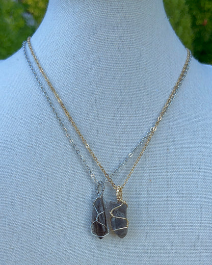 Mini Smoky Quartz Point Pendants