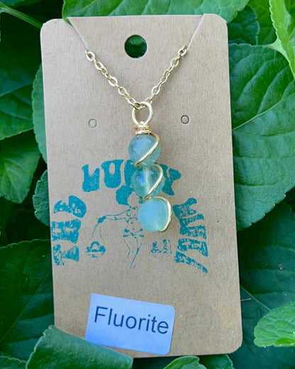 Triple Beaded Crystal Necklace