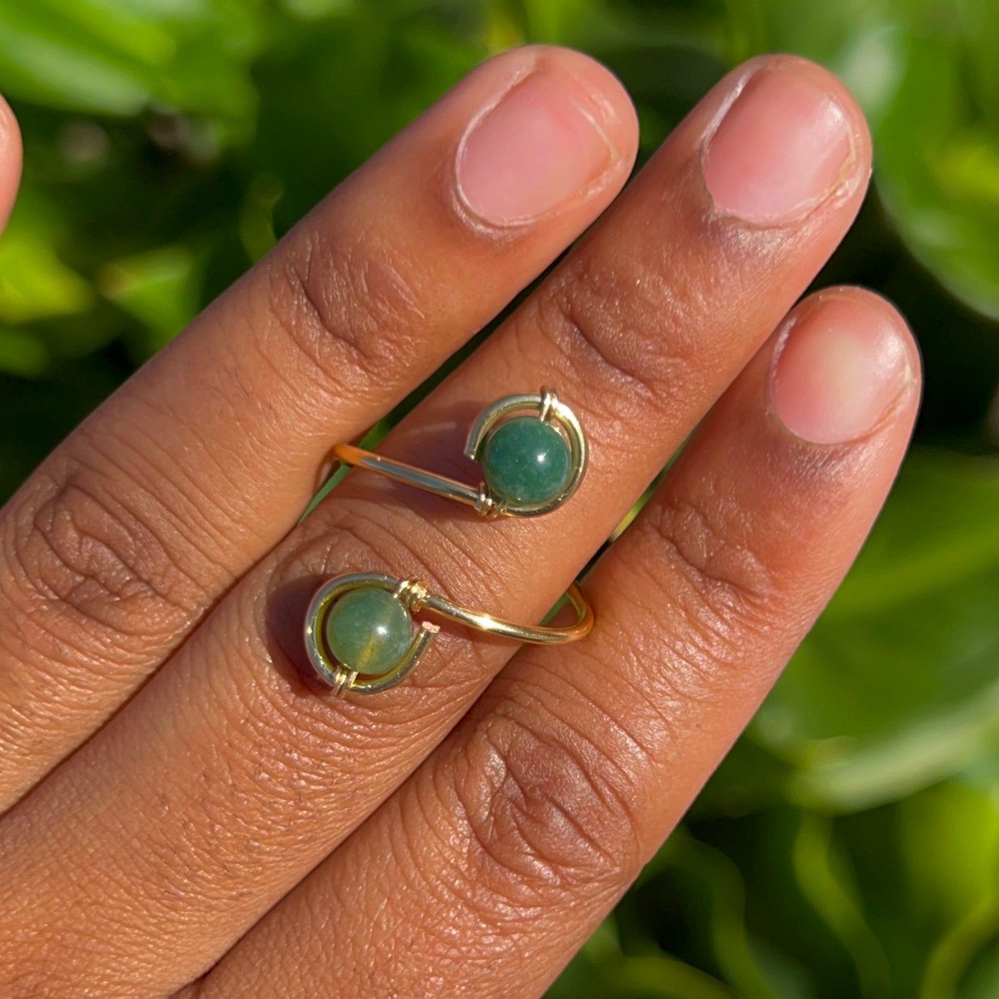 Adjustable Crystal Rings