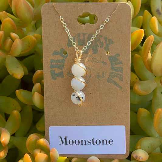 Moonstone Beaded Necklace