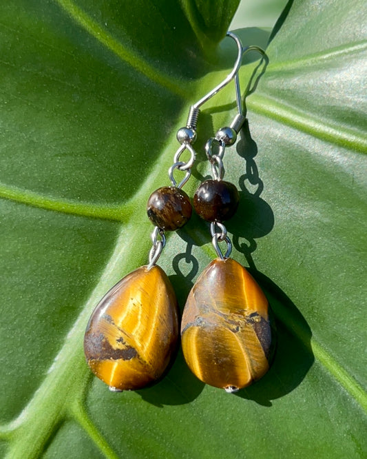 Tiger’s Eye Drop Earrings