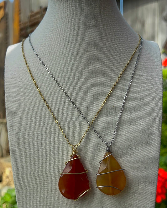 Carnelian Drop Pendant