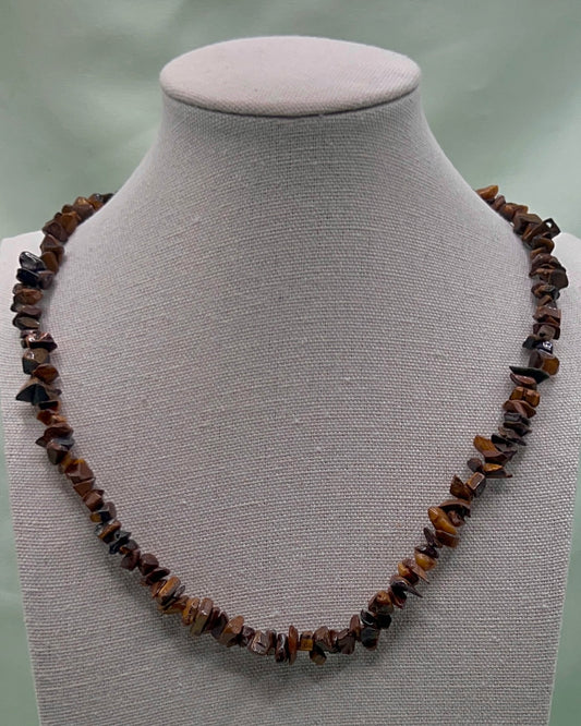 Tiger’s Eye Crystal Chip Necklace