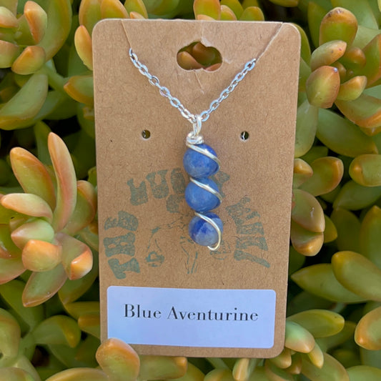 Blue Aventurine Beaded Necklace