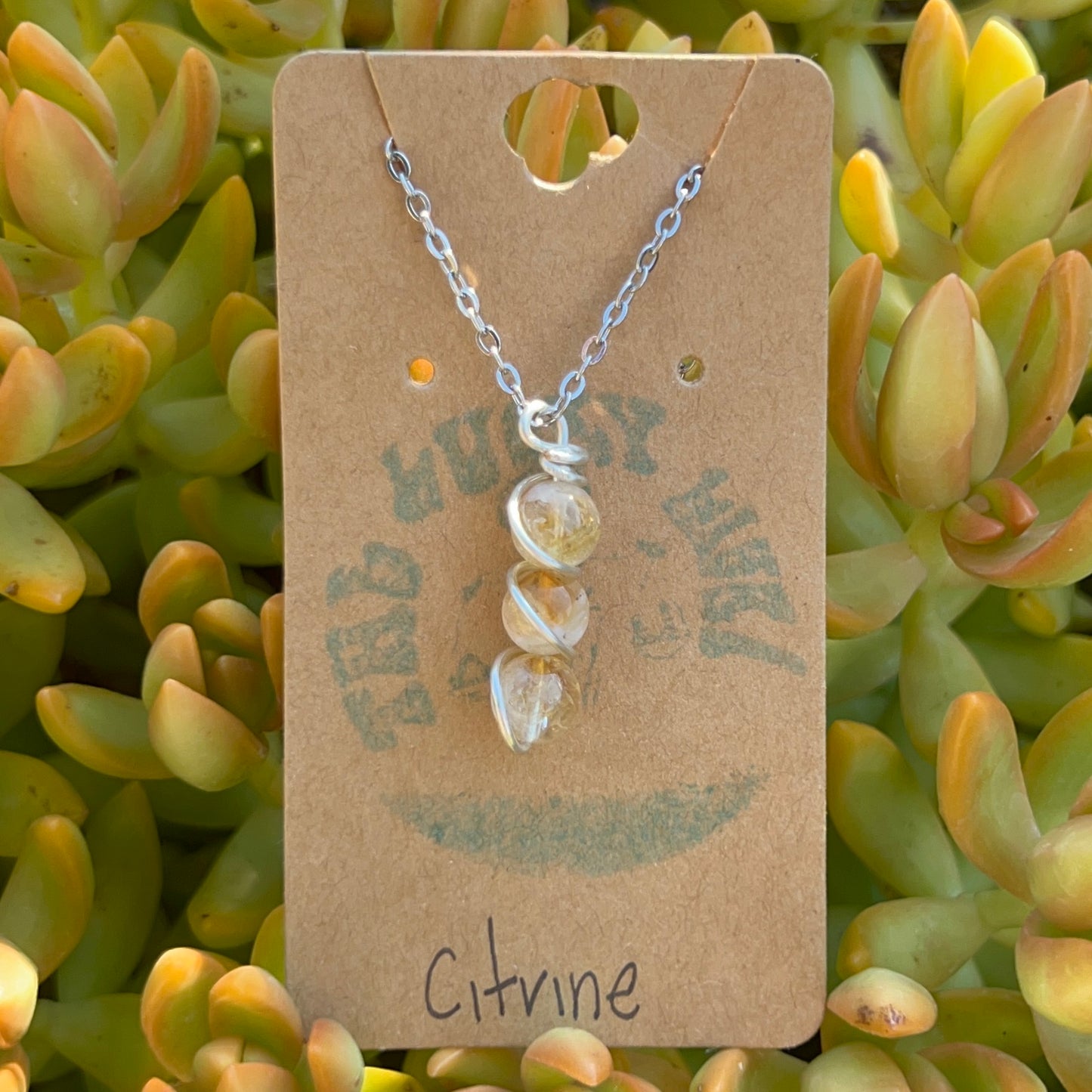 Citrine Beaded Necklace