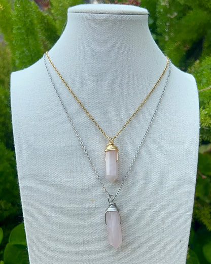 Rose Quartz Point Pendant