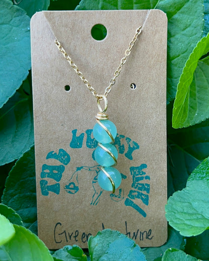 Triple Beaded Crystal Necklace