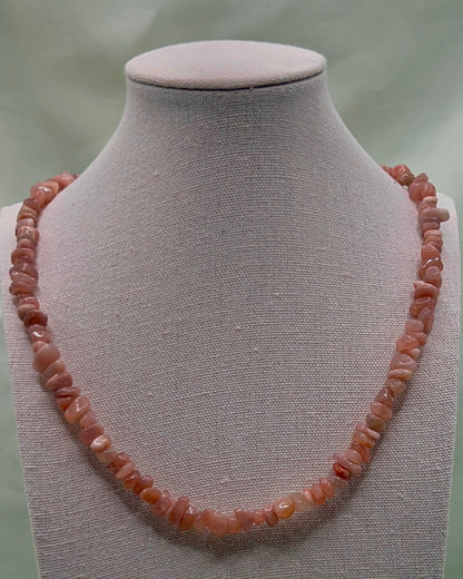 Sunstone Crystal Chip Necklace