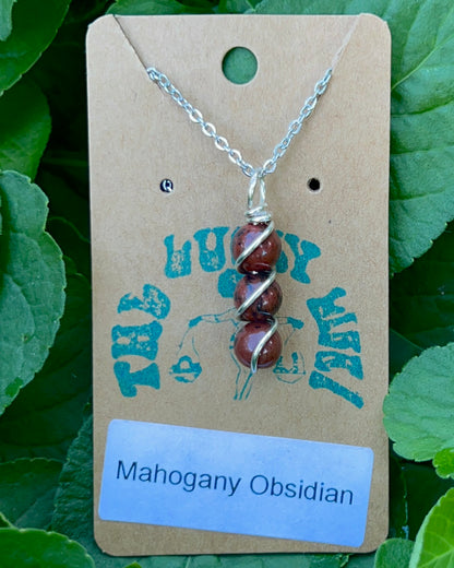 Triple Beaded Crystal Necklace