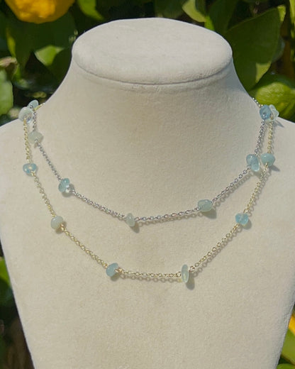 Dainty Aquamarine Chain