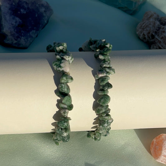 Tree Agate Crystal Chip Bracelet