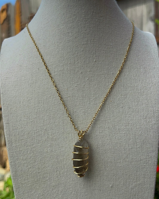 Smoky Quartz Wrapped Pendant