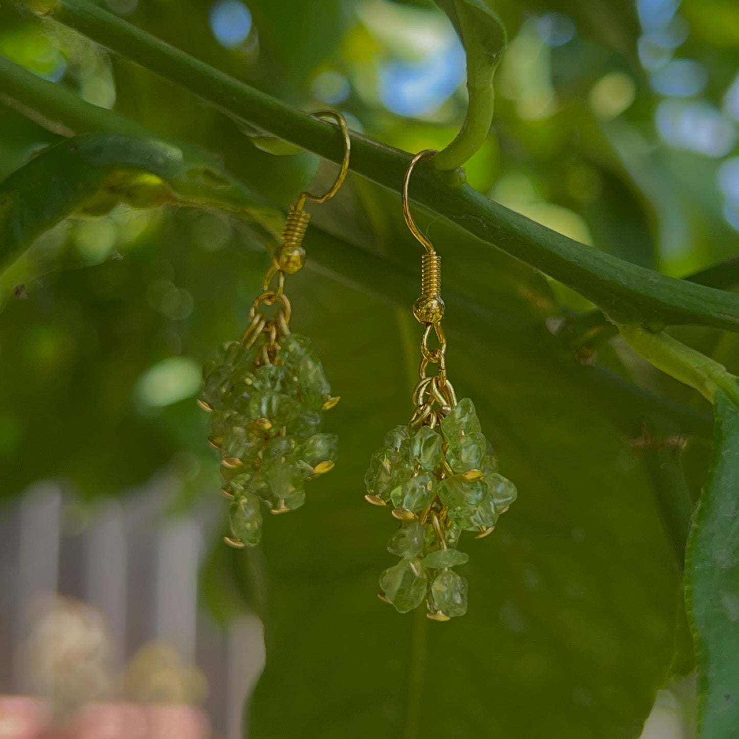 Peridot Grape Earrings