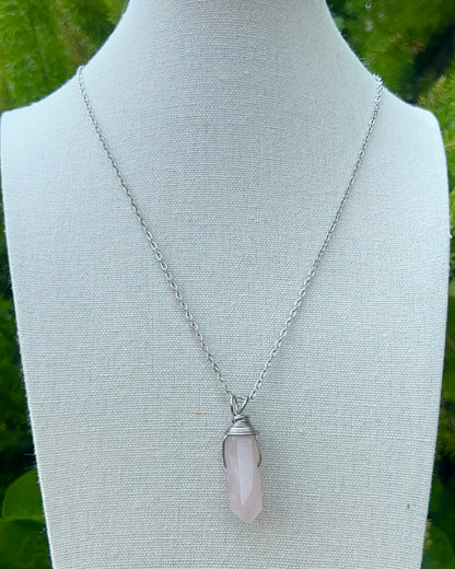 Rose Quartz Point Pendant