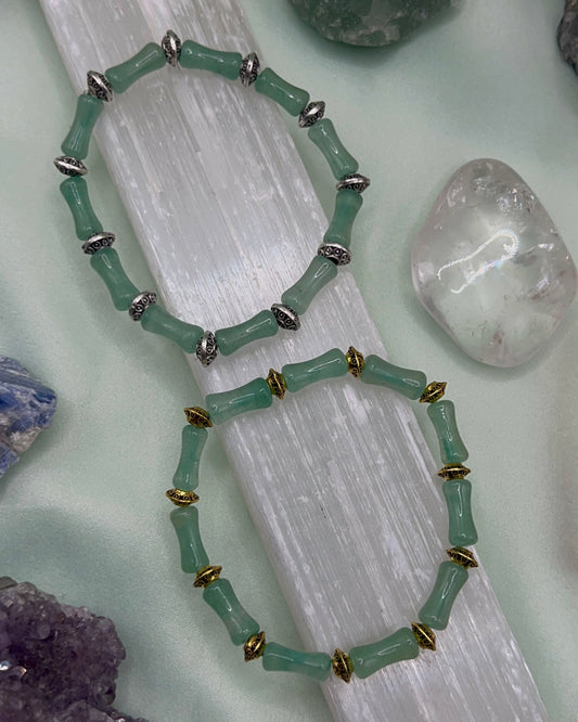 Green Aventurine Bamboo Bracelet