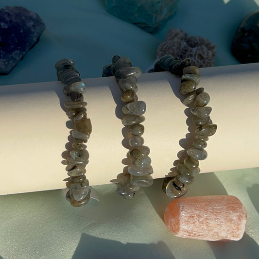 Labradorite Crystal Chip Bracelet