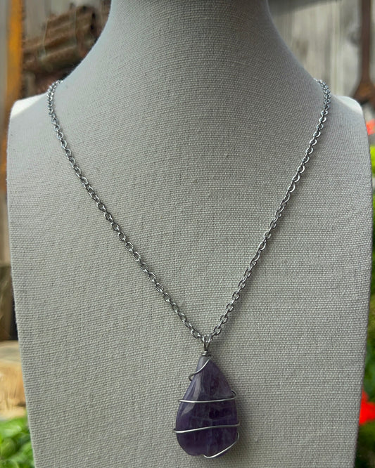 Amethyst Drop Pendant