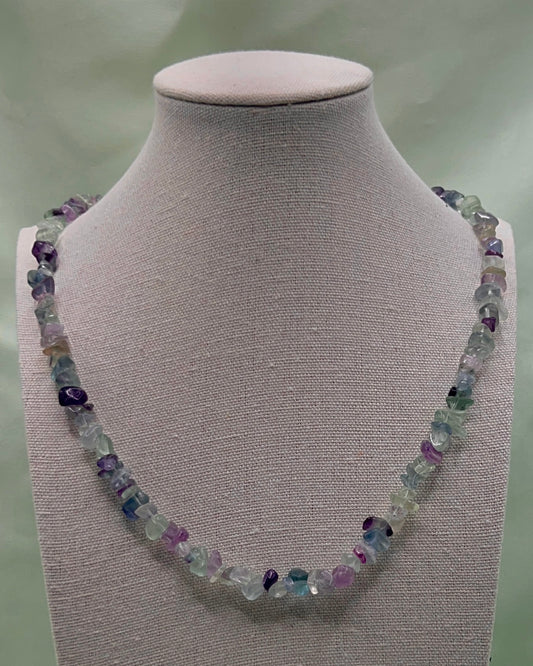 Fluorite Crystal Chip Necklace