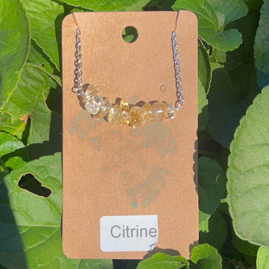 Citrine Bar Necklace