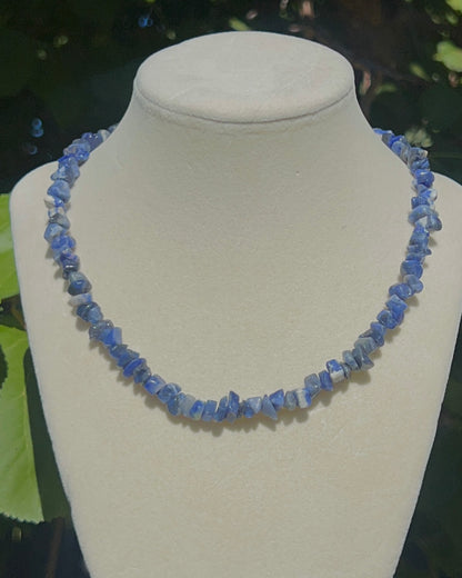 Sodalite Crystal Chip Necklace