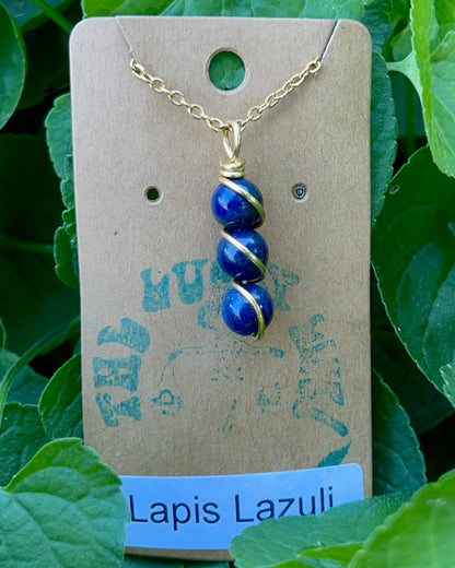 Triple Beaded Crystal Necklace