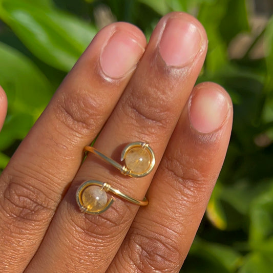 Citrine Adjustable Ring