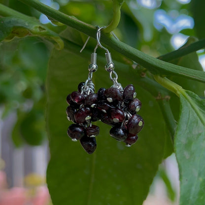 Garnet Grape Earrings