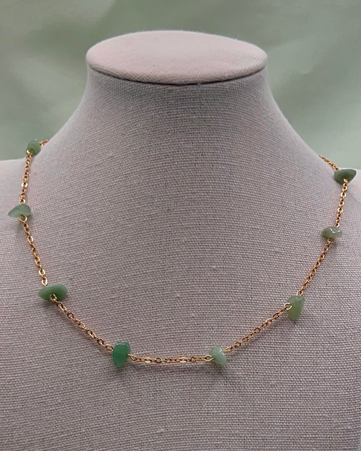 Dainty Green Aventurine Chain