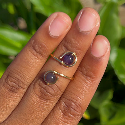 Adjustable Crystal Rings