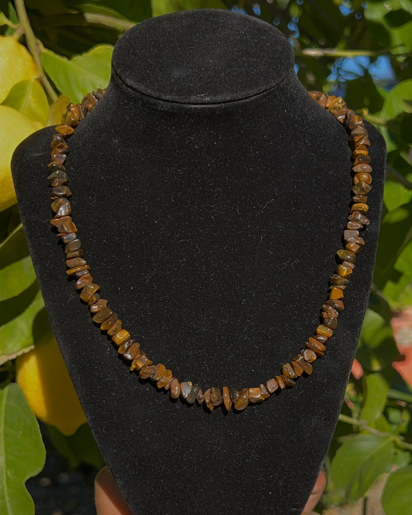 Tiger’s Eye Crystal Chip Necklace