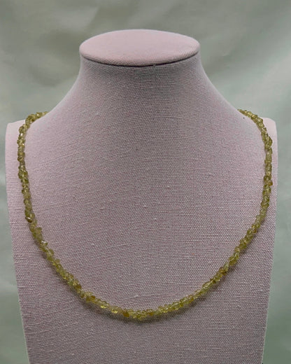 Peridot Crystal Chip Necklace