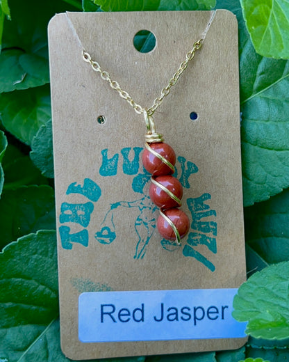 Triple Beaded Crystal Necklace