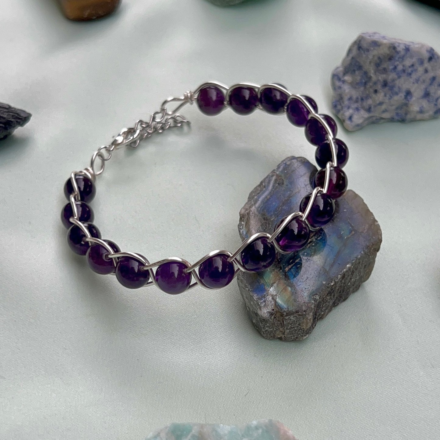 Amethyst Braided Cuff