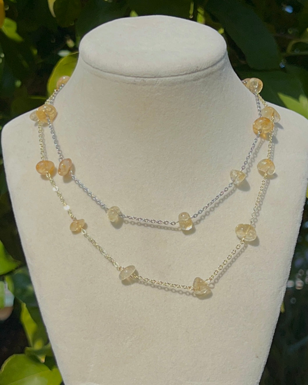 Dainty Citrine Chain