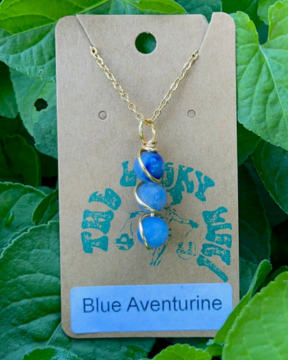 Triple Beaded Crystal Necklace